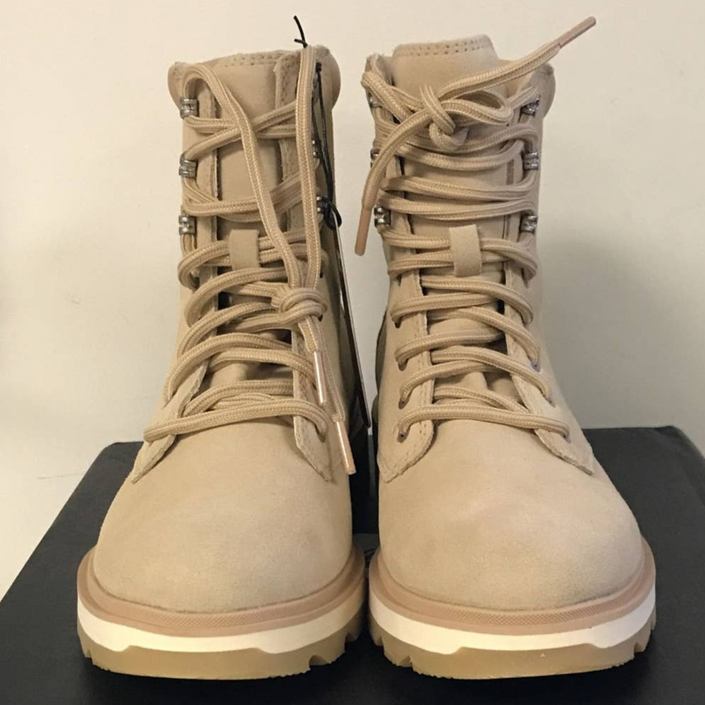 Sorel Women's SIZE 9.5 Lennox Lace Waterproof Boots, Ceramic Color - Picture 2 of 9